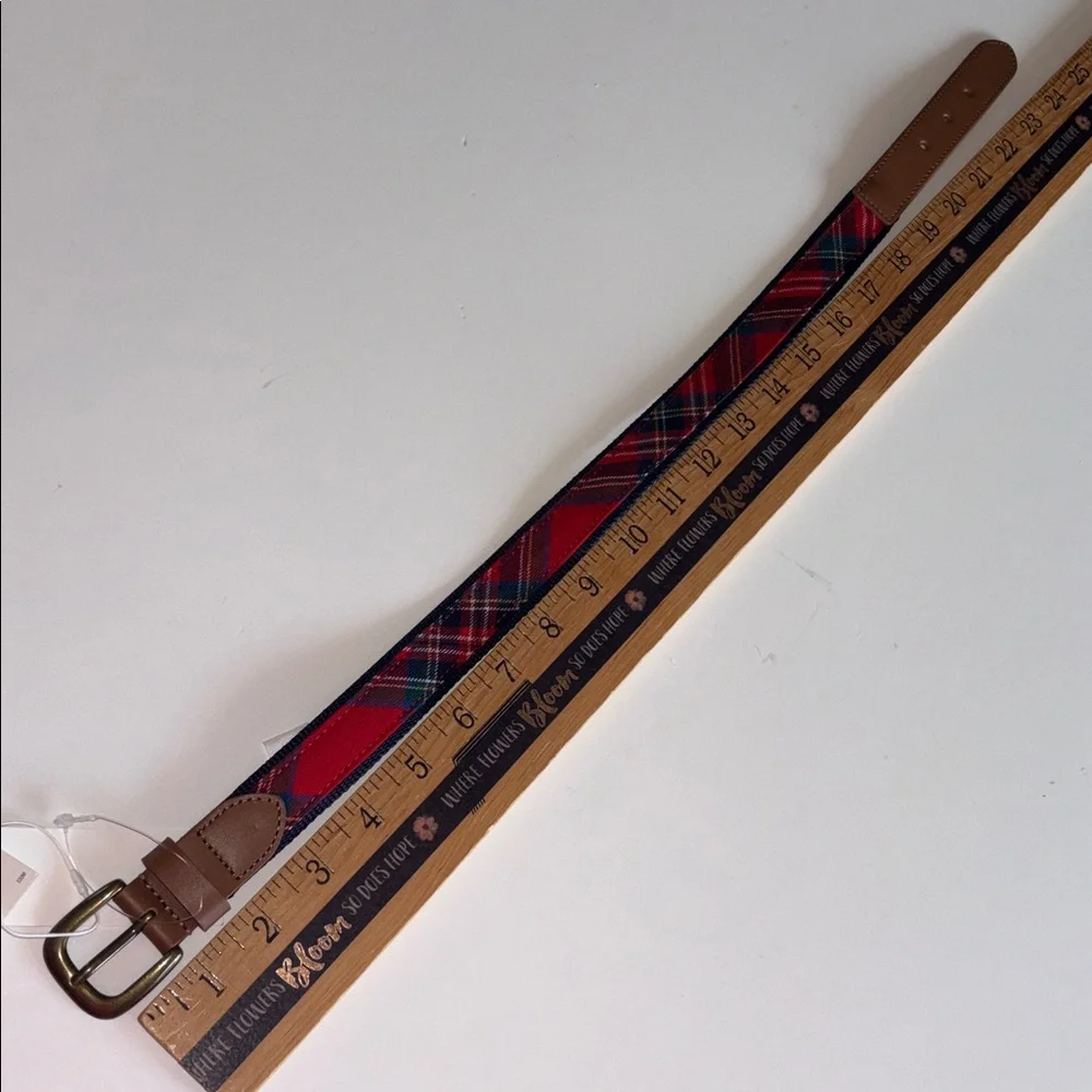 Janie and Jack Red Plaid Belt 12-24 Month NWT RED TARTEN PLAID BELT BABY BOY